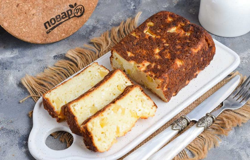 1. Этап. ПП шарлотка с яблоками и творогом: Приятного аппетита!