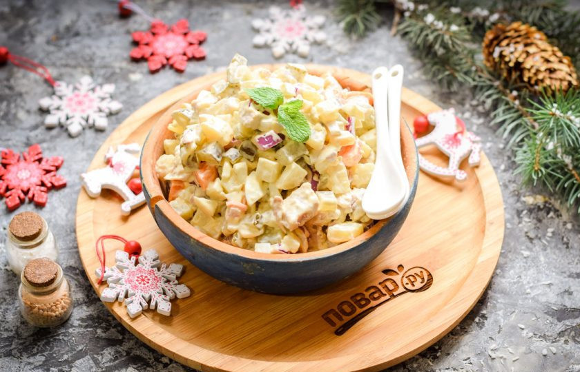 1. Этап. Мясной салат на Новый год: Приятного аппетита!