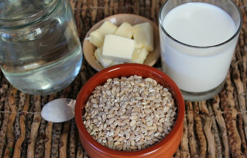 1. Этап. Перловка на молоке: Подготовим ингредиенты.