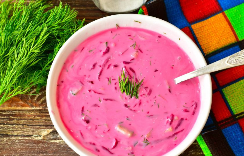 1. Этап. Свекольник на кефире для похудения: Подавайте свекольник к столу! Приятного аппетита!