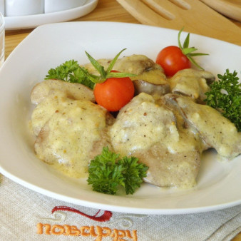Печенка под соусом