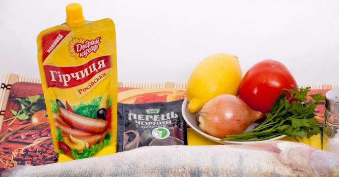 1. Этап. Судак под соусом в духовке: Подготовьте ингредиенты.