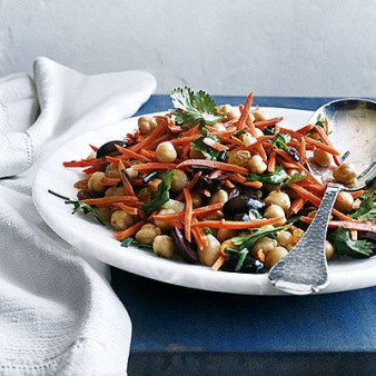 Chickpea, Carrot, and Olive Salad with Cumin Vinaigrette