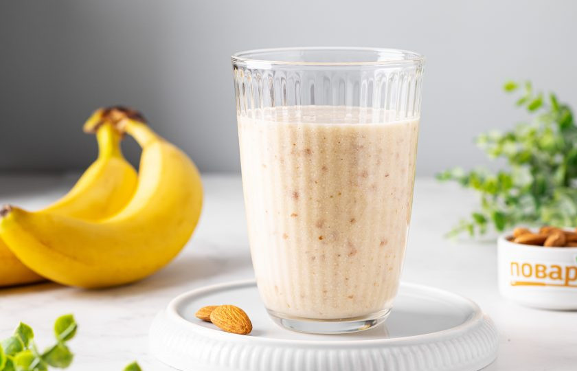 1. Этап. Бананово-миндальный шейк: Бананово-миндальный шейк готов!