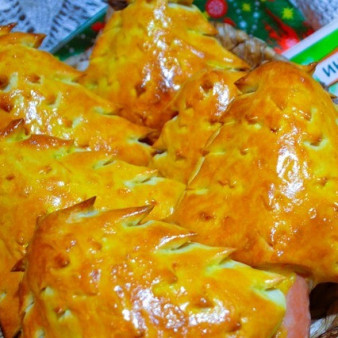 Сосиски в тесте Ёлочки пушистые