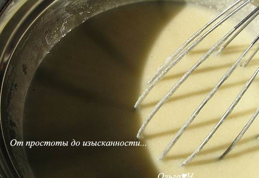 1. Этап. Постный манник с виноградом: Хорошо перемешайте.