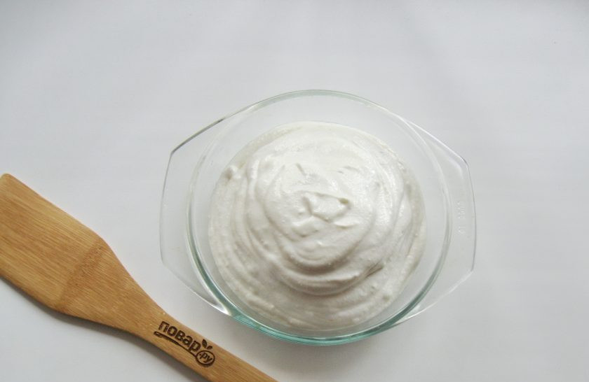 1. Этап. Запеканка с тыквой и творогом: Таким образом заполните всю форму.