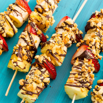 Banana Split Kebabs