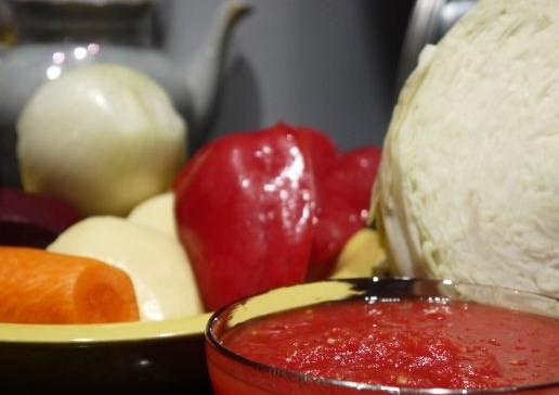 1. Этап. Вкусный борщ с говядиной: Подготовим все необходимые ингредиенты.