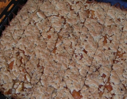 1. Этап. Печенье Каракуль: 6. Готовую выпечку достаю из духовки и сразу разрезаю ножом на небольшие ромбики. Жду, пока печенье немного остынет и подаю к столу.