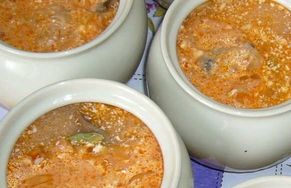 1. Этап. Скумбрия в горшочке: Затем заливаем все слои соусом из лука, кефира и майонеза. Если соуса недостаточно, то можно добавить обычную воду. Ставим горшочки в разогретую до 200 градусов духовку на 25-30 минут. По истечении времени выключаем духовку и даем блюду настояться еще 15 минут. Теперь можно достать и оценить это великолепие вкуса.