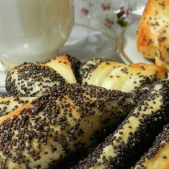 Булочки с маком без дрожжей