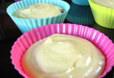 1. Этап. Кексики лимонные: Формы для выпечки наполняем на 2/3 тестом. Выпекаем кексы в духовке 30 минут, температура 180 градусов.