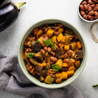 Лобио из баклажанов