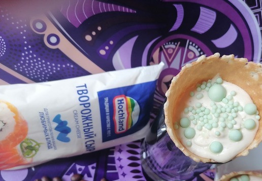 1. Этап. Кофейно-ореховый чизкейк в рожке: Убрать в холодильник до застывания. Приятного аппетита!