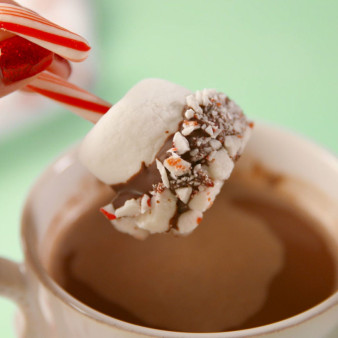Candy Cane Marshmallow Dippers