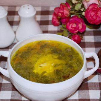 Суп из щавеля с яйцом