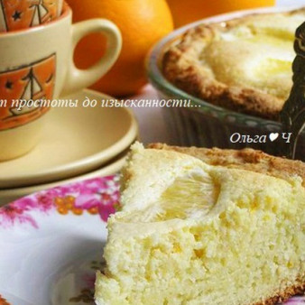 Творожный пирог с апельсином