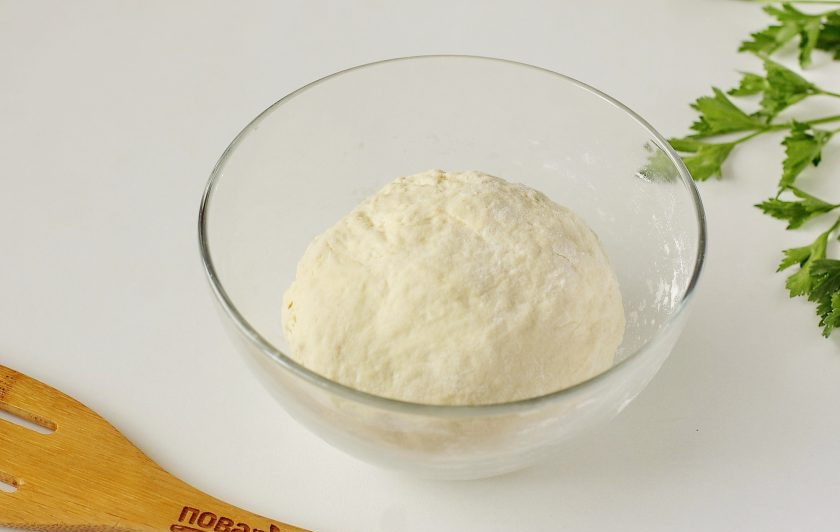 1. Этап. Лепешки с творогом на кефире: Замесите мягкое тесто, которое не липнет к рукам.