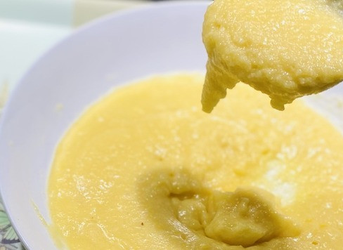 1. Этап. Миндальные вафли со стевией: Получается густое тесто которое падает с ложки