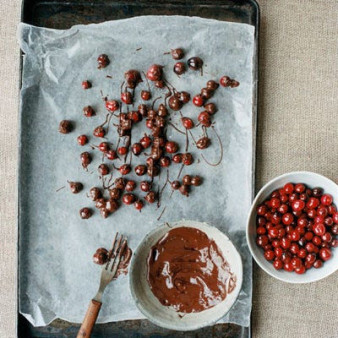 Chocolate-Covered Cognac Cranberries