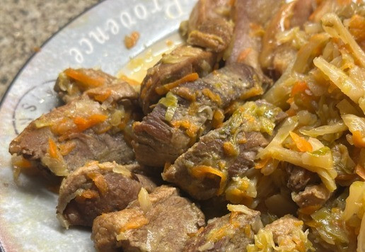 1. Этап. Утиная грудка в капусте: В общем, рекомендую попробовать, не пожалеете!