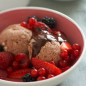 Berry Sundae with Bittersweet Chocolate Sauce