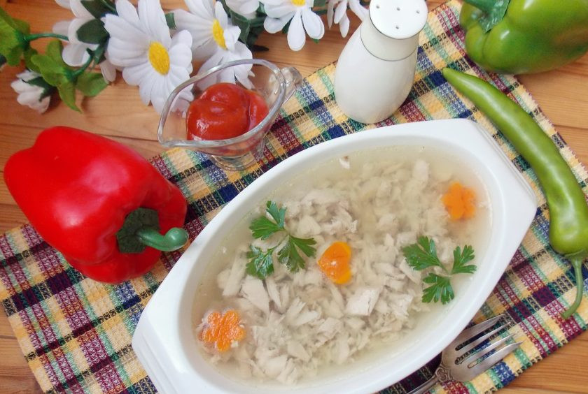 1. Этап. Заливное из индейки: Заливное из индейки готово. Подавайте на закуску!