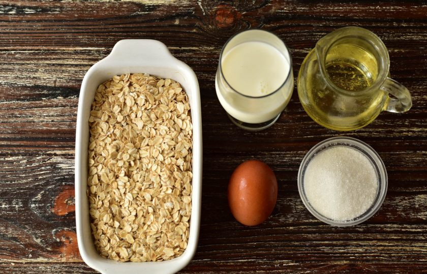 1. Этап. Овсяное суфле: Подготовьте ингредиенты.