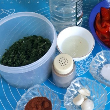 1. Этап. ЗакускаЗапеченные перцы: Ингредиенты для соуса.