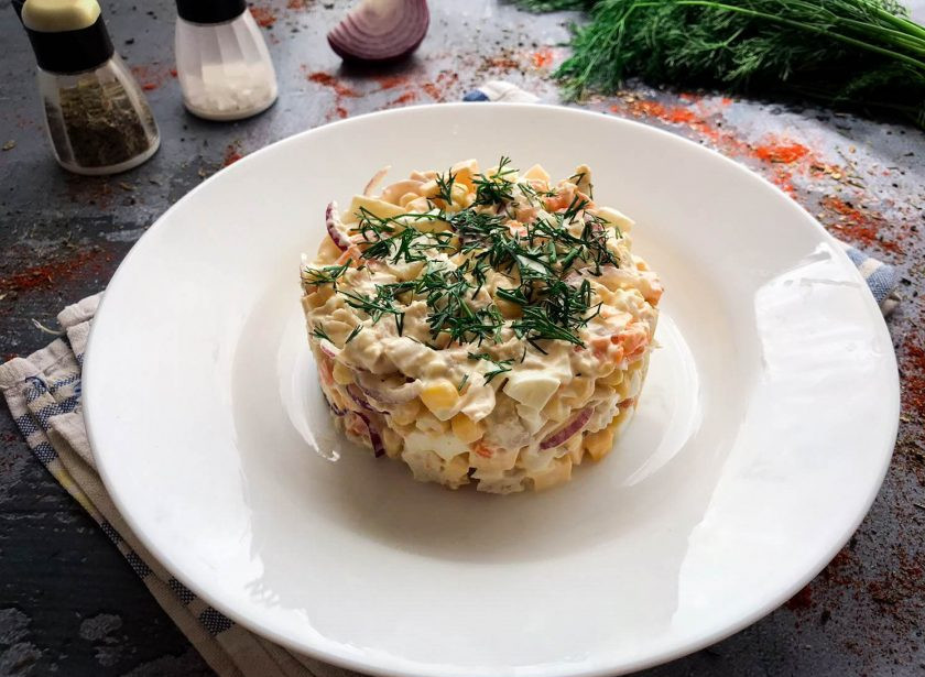 1. Этап. Салат Застольный с курицей: Салат 