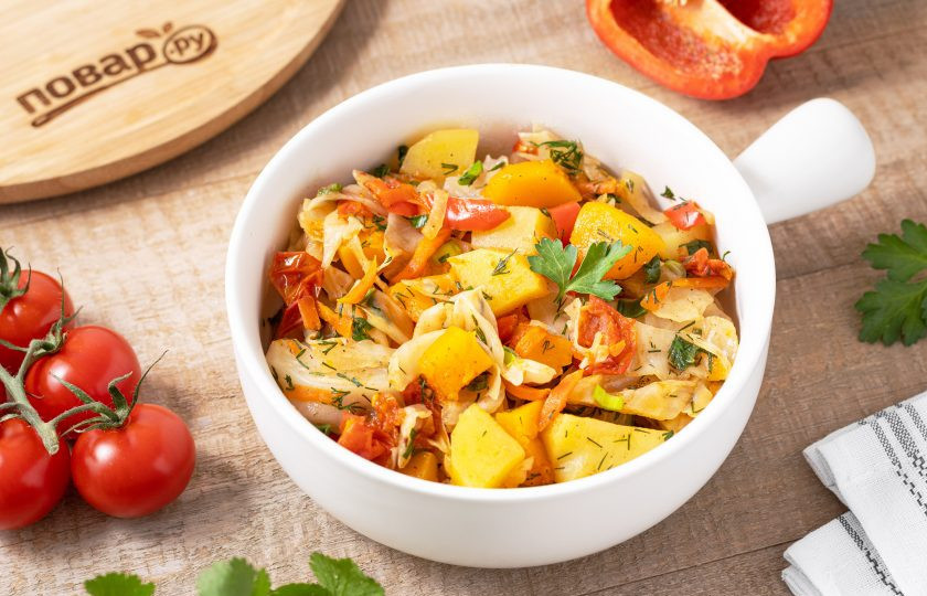 1. Этап. Овощное рагу по-домашнему: Овощное рагу по-домашнему готово, приятного вам аппетита!