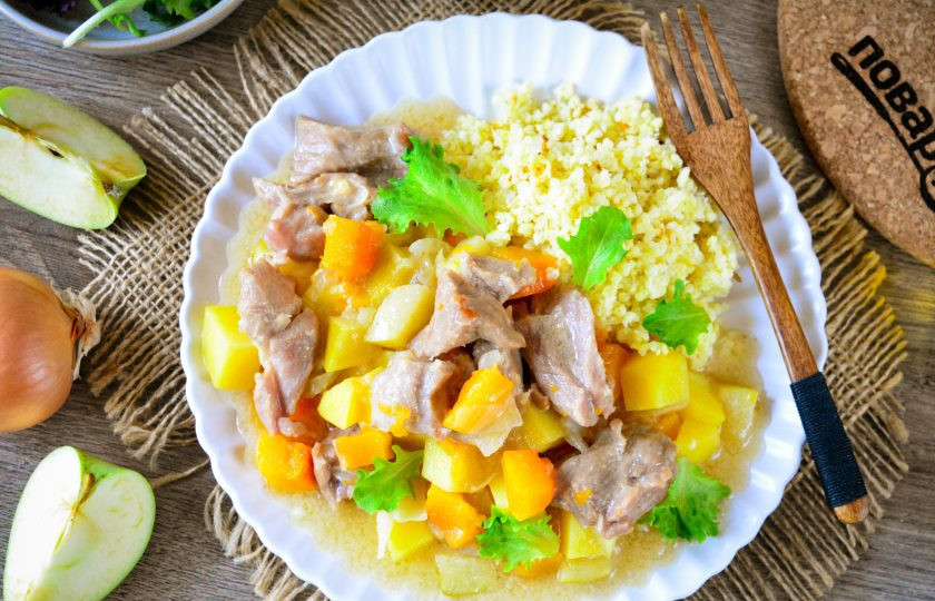 1. Этап. Гуляш по-мароккански: Гуляш по-мароккански подавайте к столу в виде самостоятельного блюда или с любым гарниром, будет вкусно с пшеном!