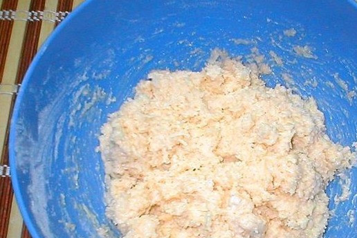 Оладьи с сыром 1. Этап. Оладьи с сыром: Bсе хорошо перемешать.