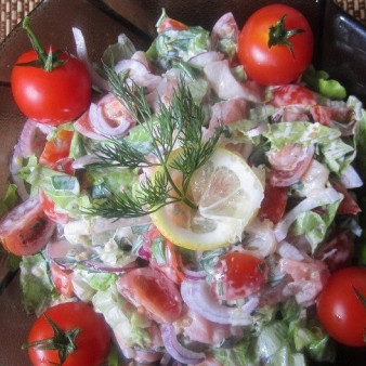 Салат из соленой семги