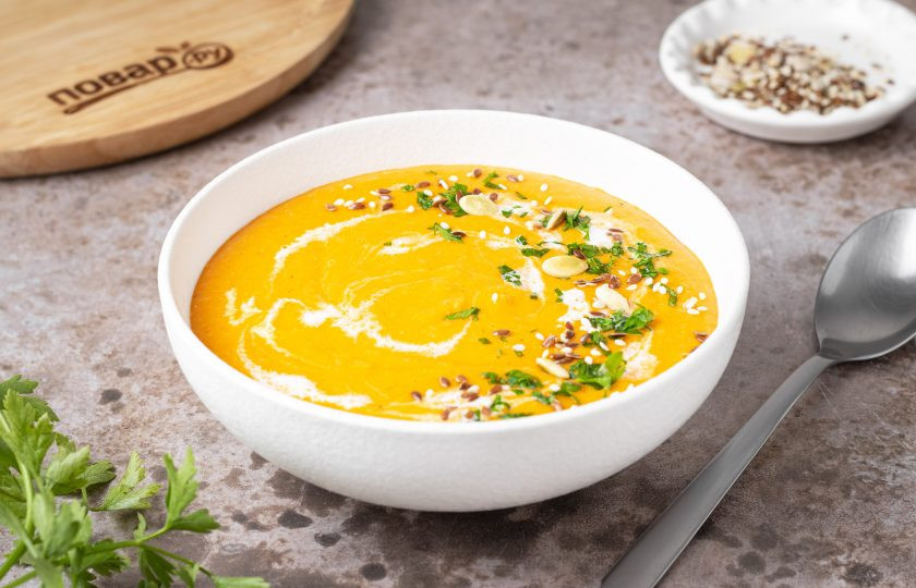 1. Этап. Крем-суп из красной чечевицы: Крем-суп из красной чечевицы готов, приятного вам аппетита!