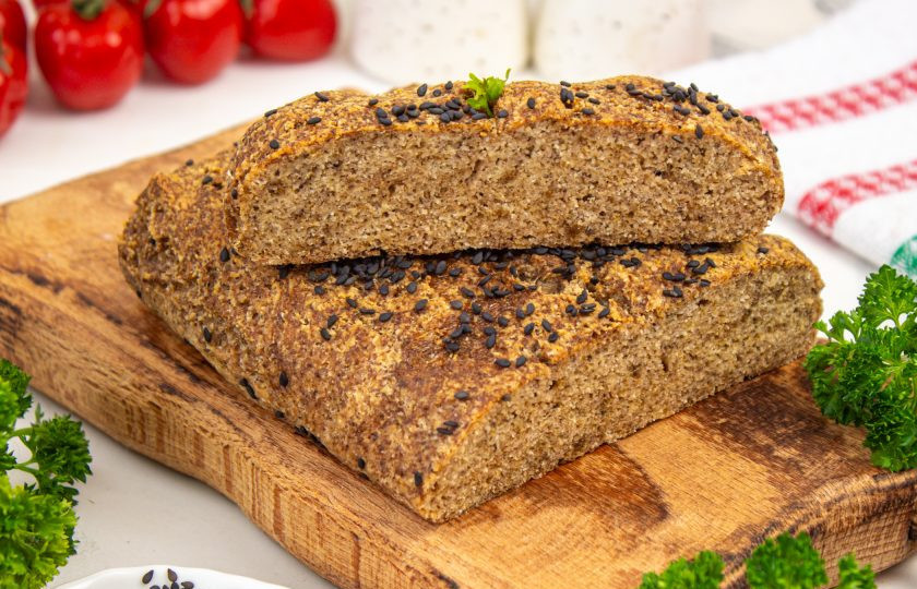 1. Этап. Хлеб с псиллиумом без глютена: Приятного аппетита!