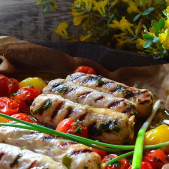 Купаты-гриль с черри