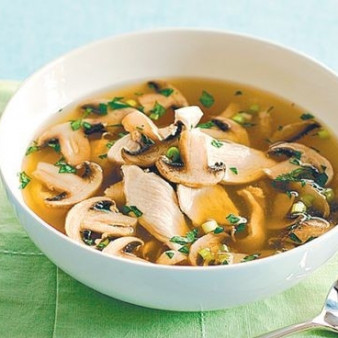 Суп с грибами и курицей