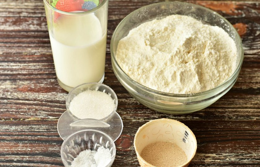 1. Этап. Тесто для курника в хлебопечке: Подготовьте ингредиенты.