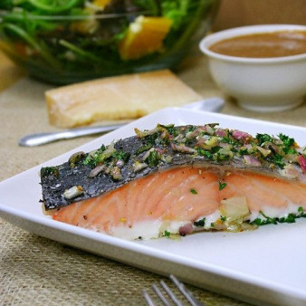 Запеченное филе лосося