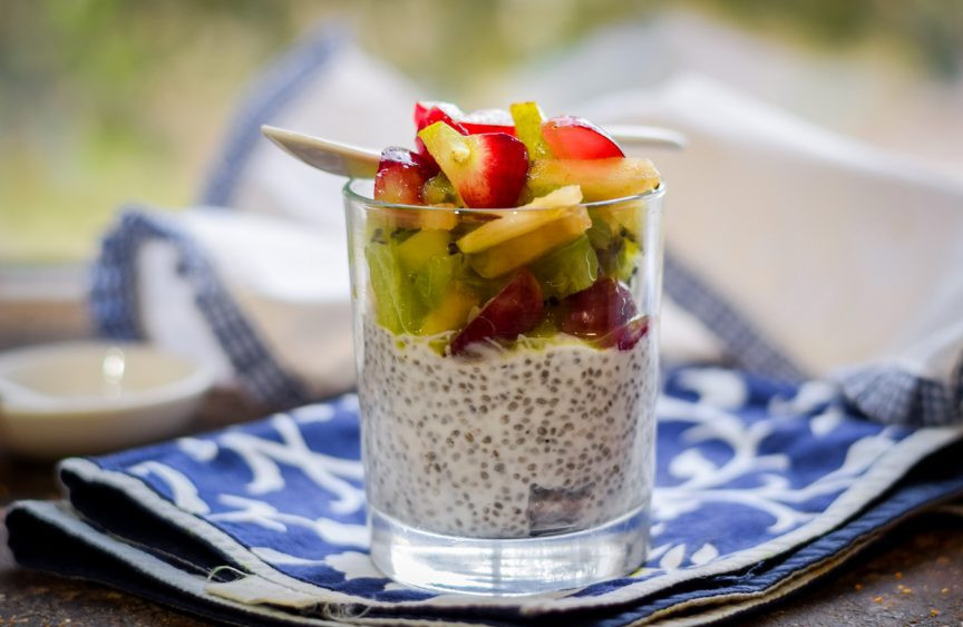 1. Этап. Семена чиа с кефиром: Приятного аппетита!