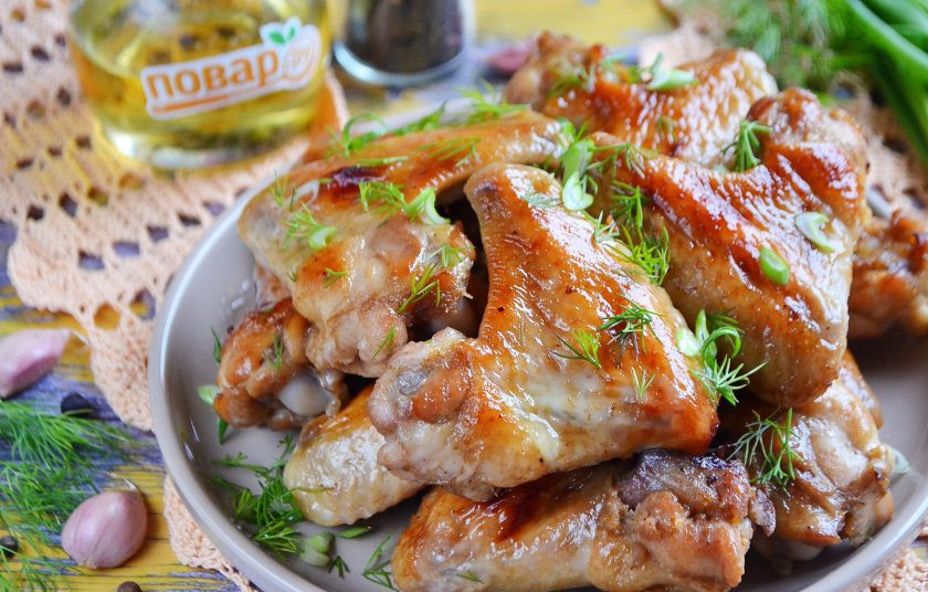 1. Этап. Куриные крылышки в медово-чесночном маринаде: 6. Приятного аппетита!