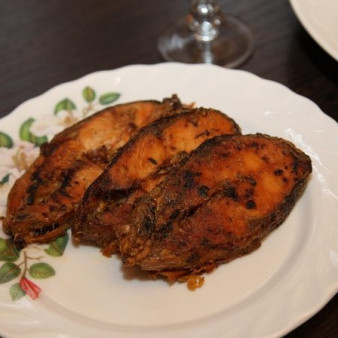 Горбуша в сливочно-чесночном соусе