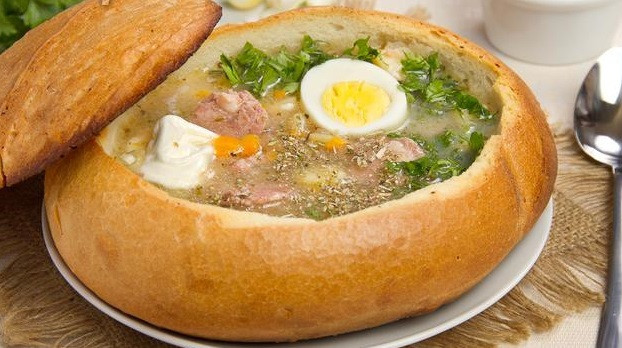 1. Этап. Суп в хлебе по-польски: На стол суп подается в 