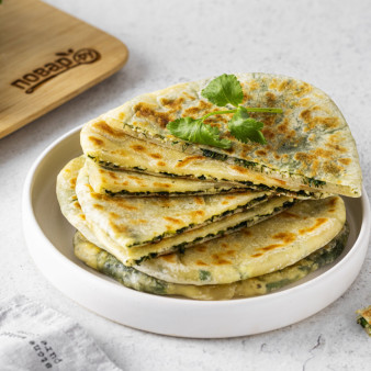 Лепешки с кинзой