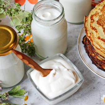 Вкусная густая домашняя сметана