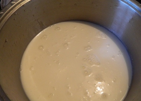 1. Этап. Бидай коже: И смешиваем с айраном или кефиром. Оставляем на сутки в прохладном месте.