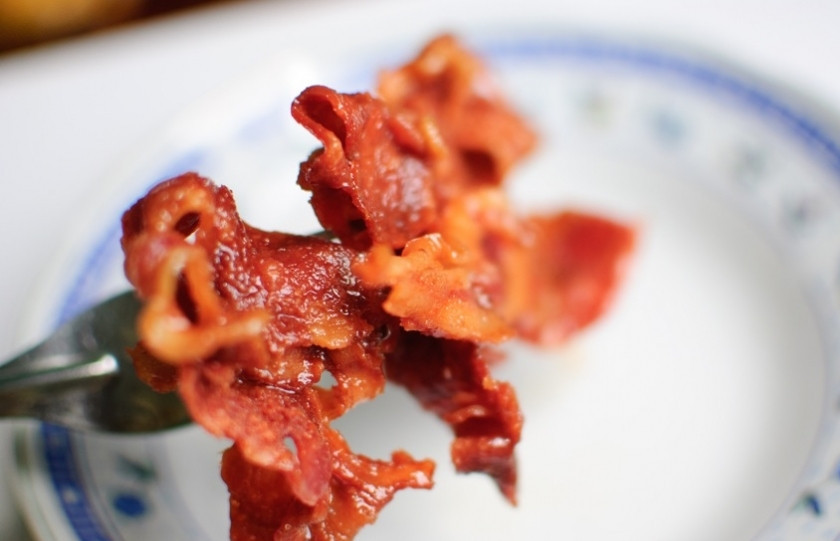 1. Этап. Бекон в микроволновке: Вот и все - хрустящий бекон в микроволновке готов. Приятного аппетита!