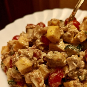 Салат с печенью трески «Мужская сила»